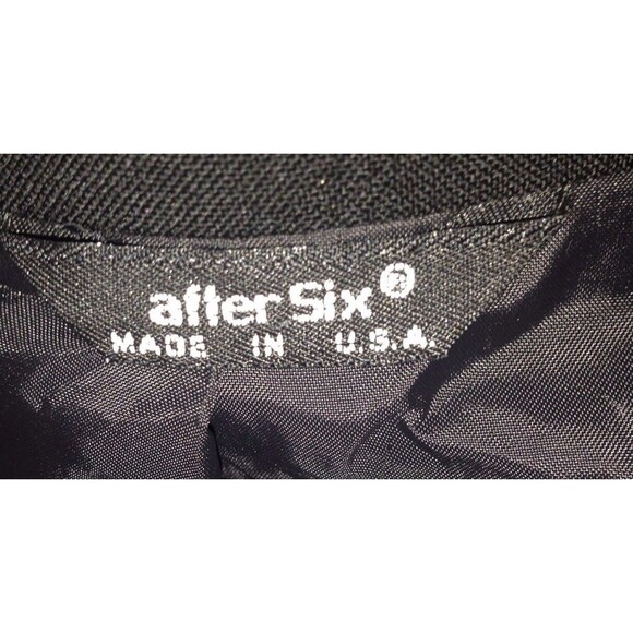 Vintage 90s TUXEDO Jacket Tux Black Wide Satin Peak Lapel Men 44 R Made in USA‎ - Picture 3 of 4